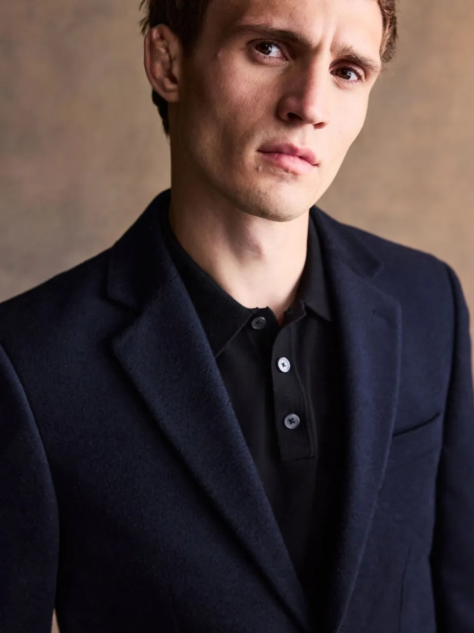 Navy Blue Regular Fit Wool Rich Soft Touch Blazer