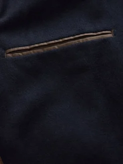 Navy Blue Regular Fit Wool Rich Soft Touch Blazer