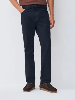 Navy Blue Regular Tapered Fit Vintage Wash Denim Jeans