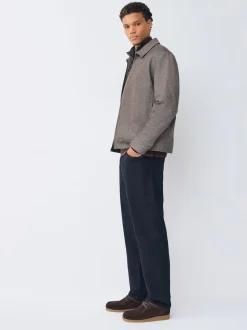 Navy Blue Regular Tapered Fit Vintage Wash Denim Jeans