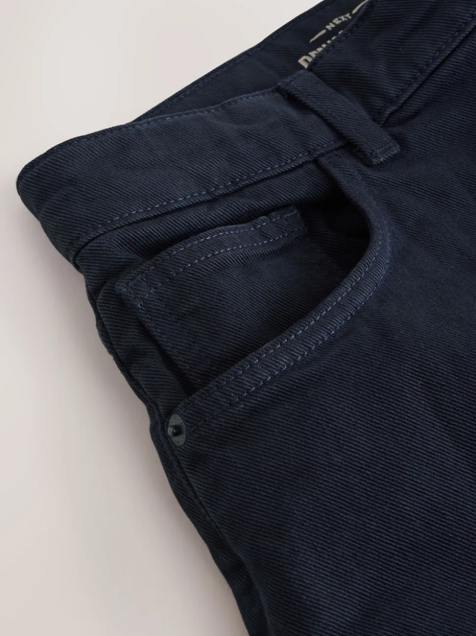 Navy Blue Regular Tapered Fit Vintage Wash Denim Jeans
