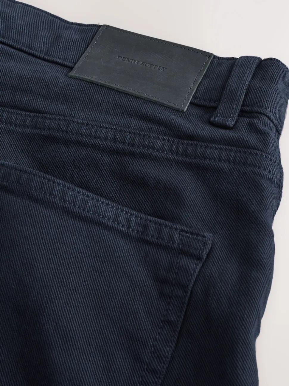 Navy Blue Regular Tapered Fit Vintage Wash Denim Jeans