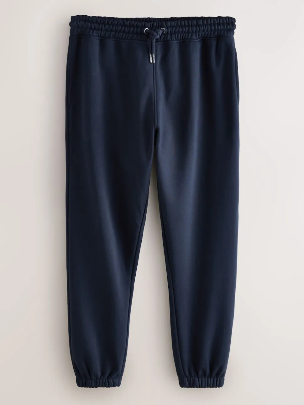 Navy Blue Relaxed Fit Slim Fit Brushback Heavyweight Joggers