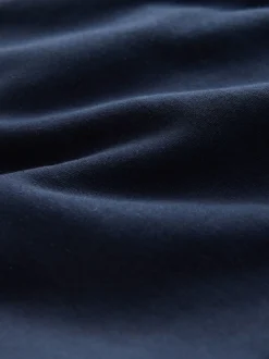 Navy Blue Relaxed Fit Slim Fit Brushback Heavyweight Joggers