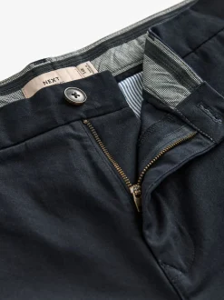 Navy Blue Relaxed Fit Stretch Chinos Trousers