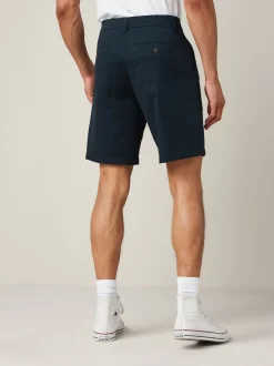 Navy Blue Relaxed Fit Stretch Chinos Shorts