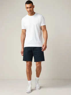 Navy Blue Relaxed Fit Stretch Chinos Shorts
