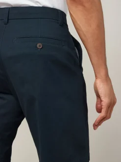 Navy Blue Relaxed Fit Stretch Chinos Shorts