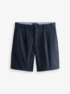 Navy Blue Relaxed Fit Stretch Chinos Shorts