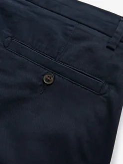Navy Blue Relaxed Fit Stretch Chinos Shorts