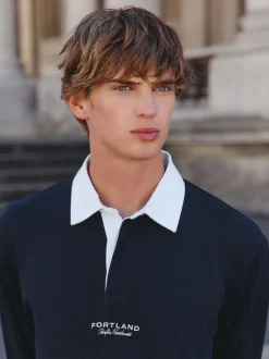 Navy Blue Rugby Shirt