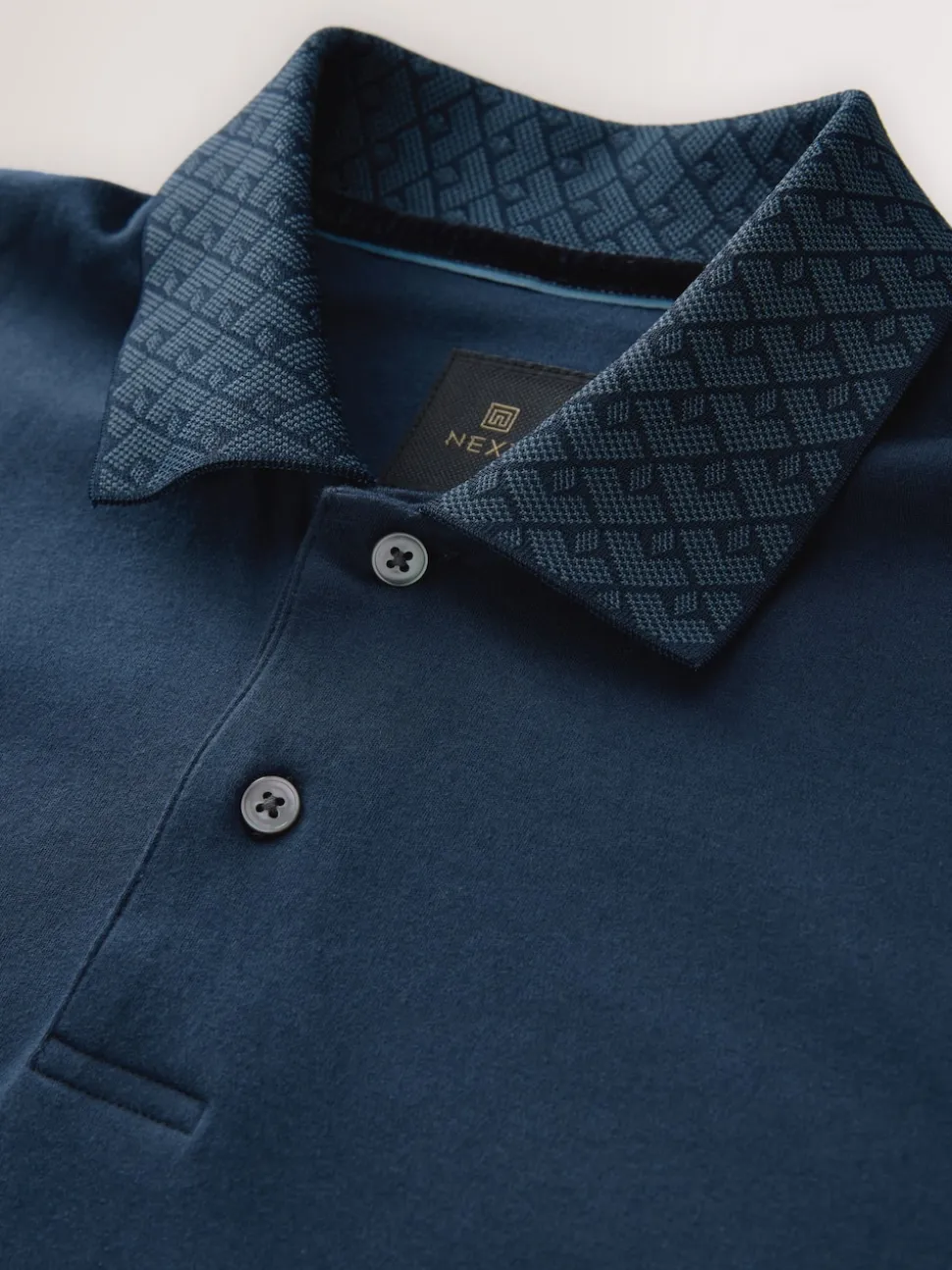 Navy Blue Short Sleeve Smart Collar Polo Shirt