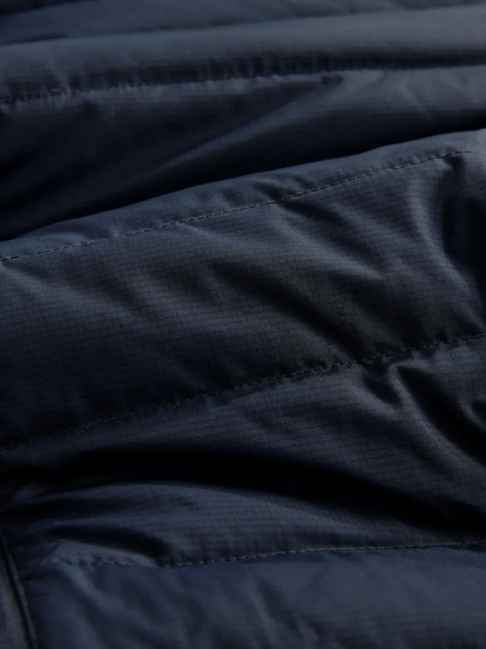 Navy Blue Shower Resistant Lightweight Hooded Puffer Coat Jacket