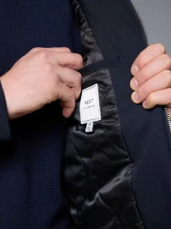 Navy Blue Shower Resistant Padded Twill Utility Jacket