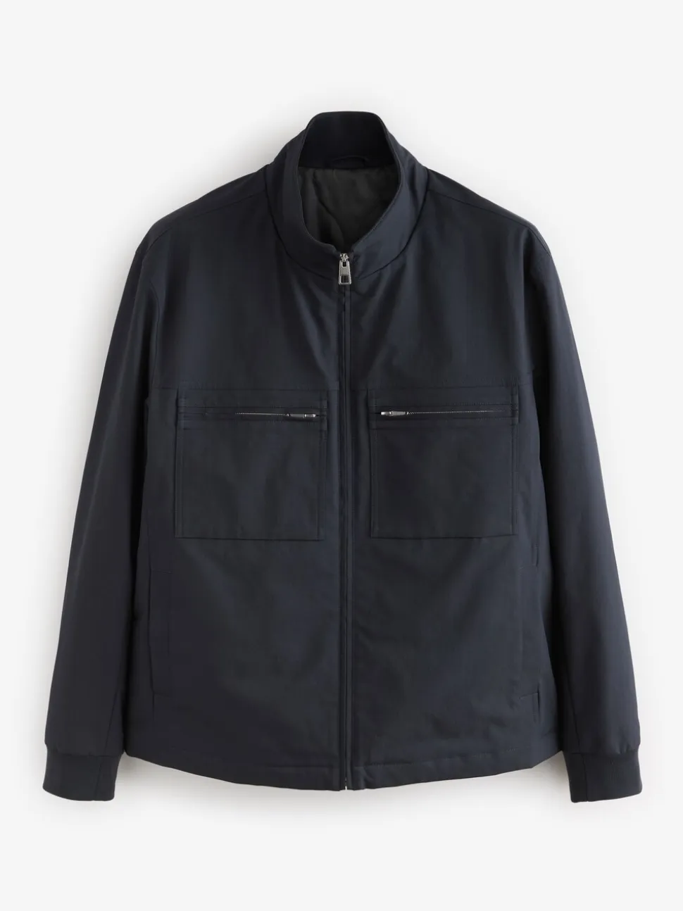 Navy Blue Shower Resistant Padded Twill Utility Jacket