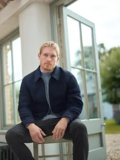 Navy Blue Signature 100% Wool Jacket