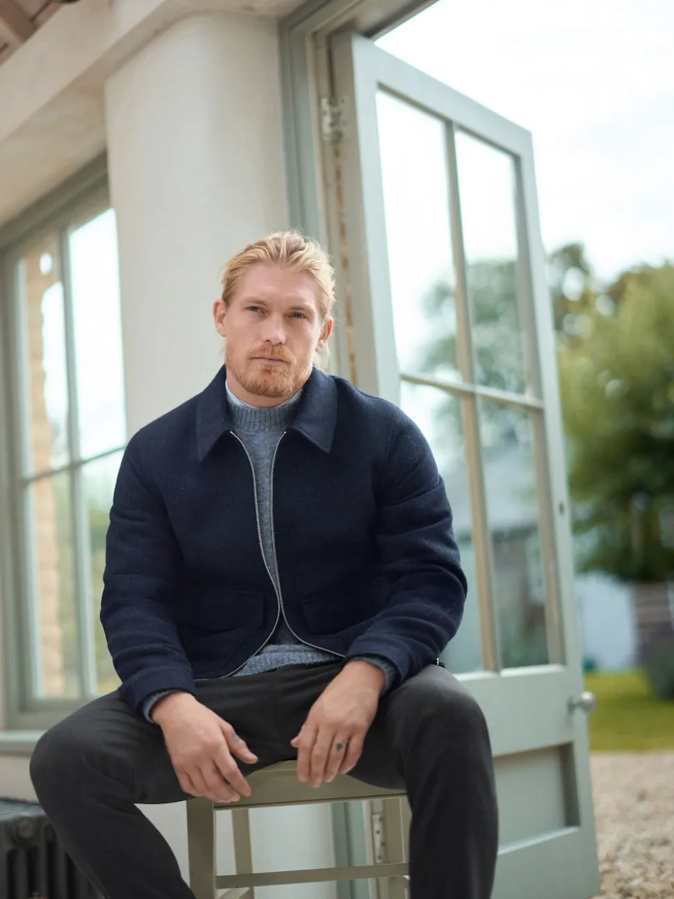 Navy Blue Signature 100% Wool Jacket