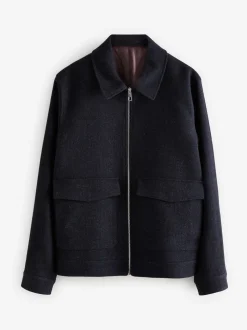 Navy Blue Signature 100% Wool Jacket