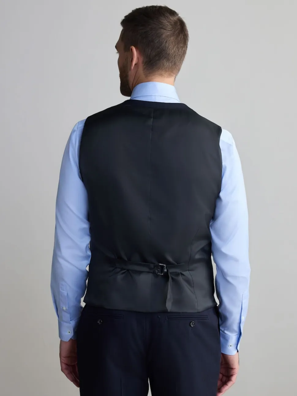 Navy Blue Signature Nova Fides Wool Waistcoat