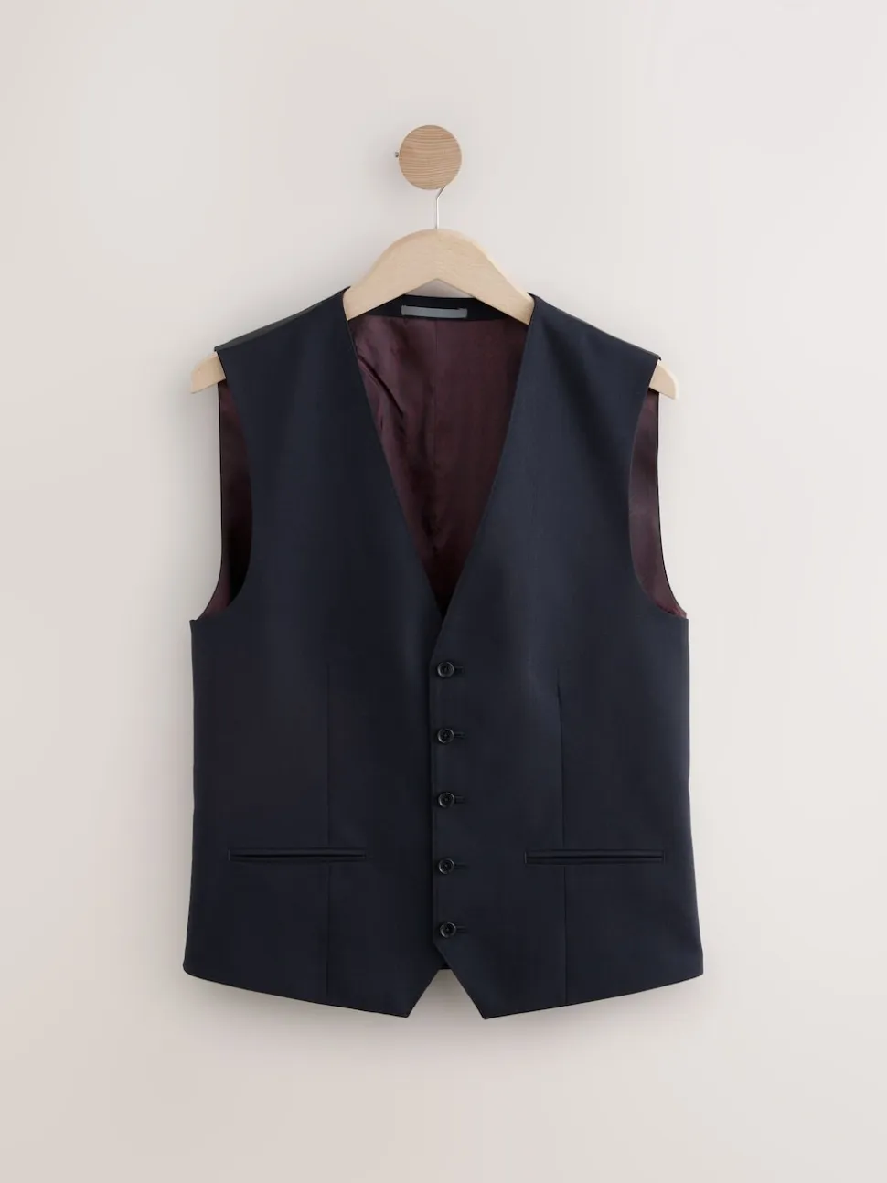 Navy Blue Signature Nova Fides Wool Waistcoat