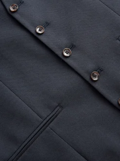 Navy Blue Signature Tollegno Suit Waistcoat