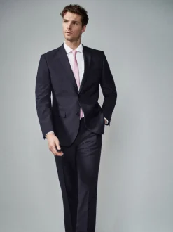 Navy Blue Skinny Fit Suit Trousers