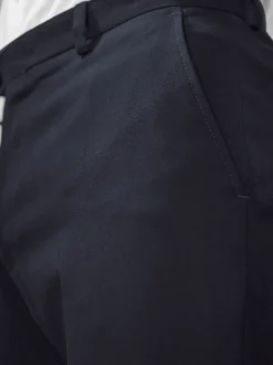 Navy Blue Skinny Fit Suit Trousers