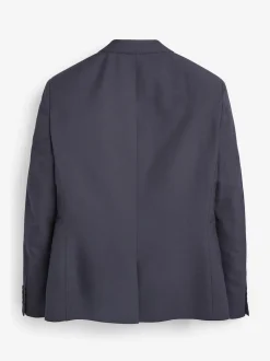 Navy Blue Skinny Fit Two Button Suit Jacket