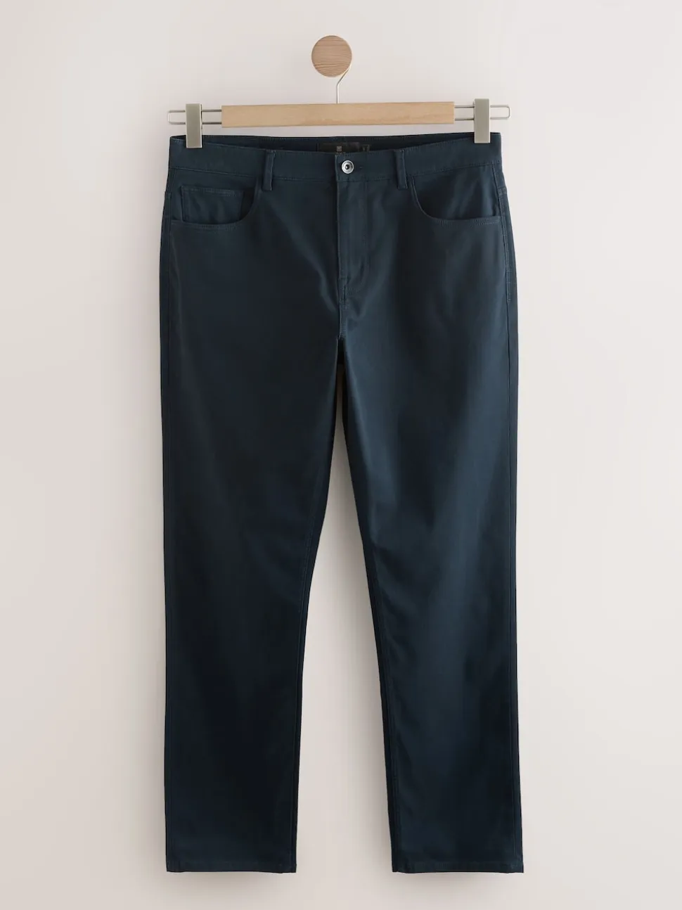 Navy Blue Slim Fit 5 Pocket Soft Touch Trousers