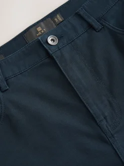 Navy Blue Slim Fit 5 Pocket Soft Touch Trousers