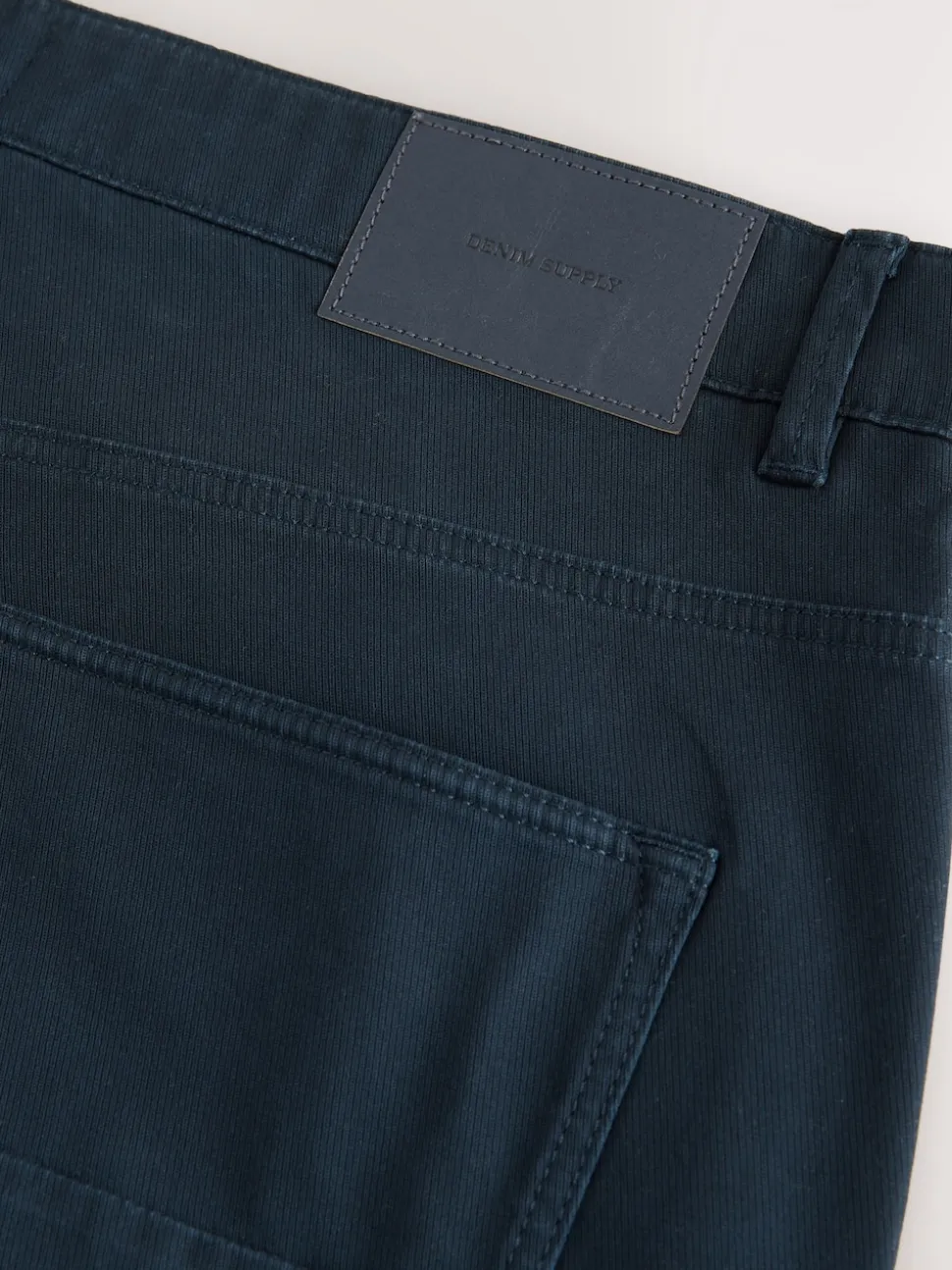 Navy Blue Slim Fit 5 Pocket Soft Touch Trousers