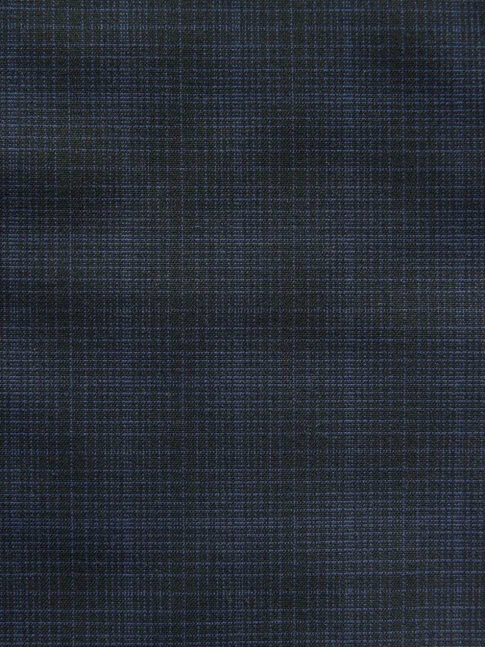 Navy Blue Slim Fit Check Suit Trousers
