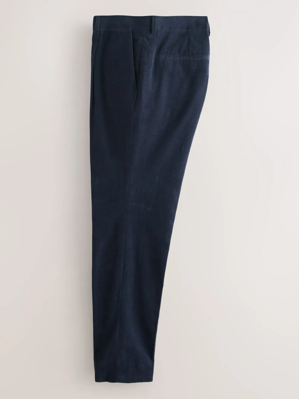 Navy Blue Slim Fit Corduroy Suit Trousers