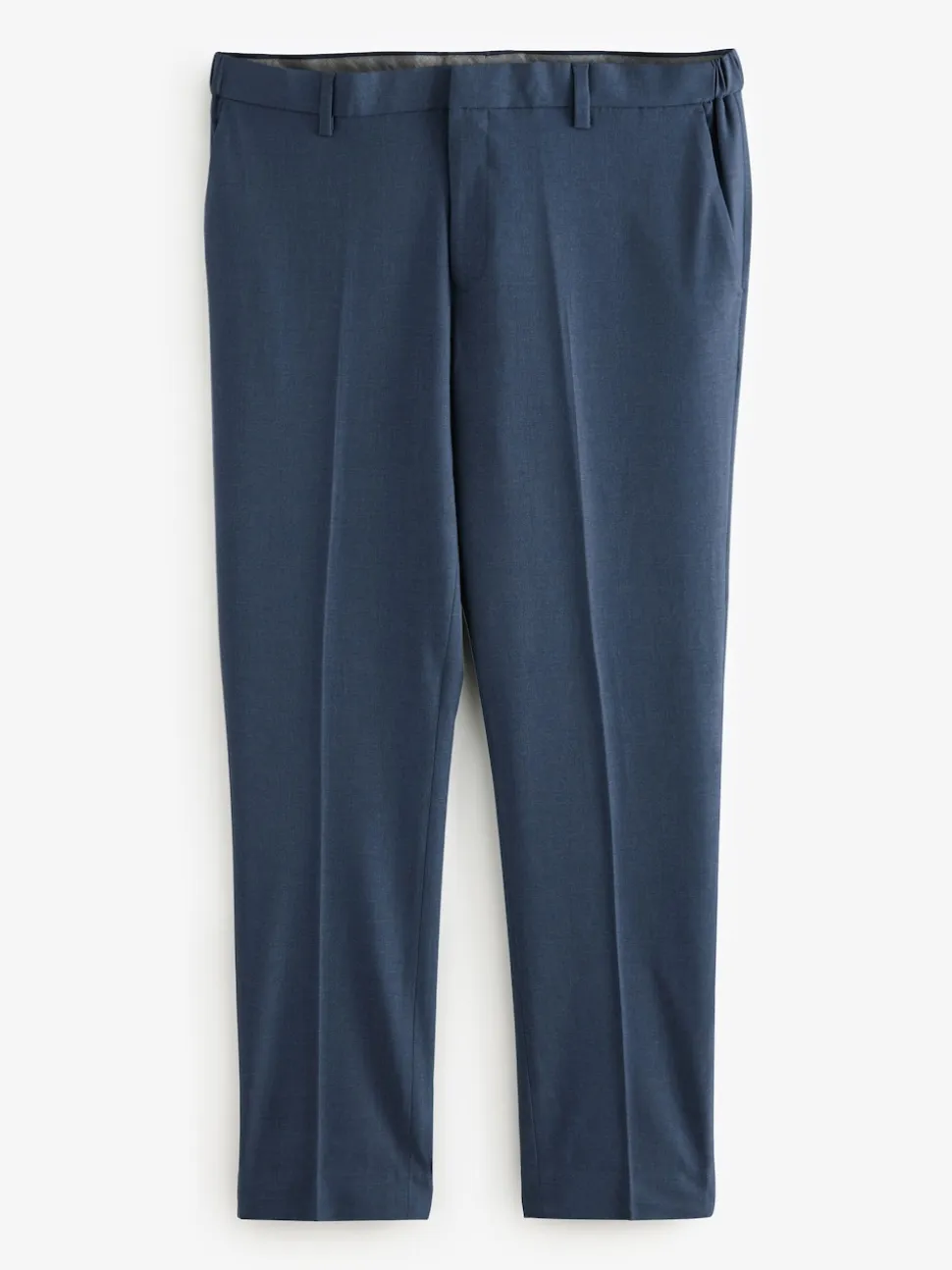 Navy Blue Slim Fit Elasticated Waist Motionflex Stretch Smart Trousers