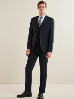 Navy Blue Slim Fit Essential Suit Jacket