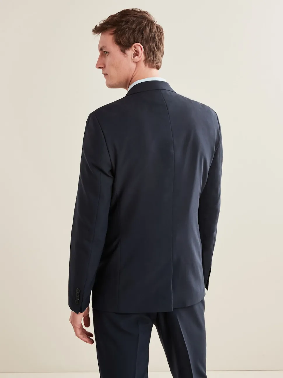 Navy Blue Slim Fit Essential Suit Jacket