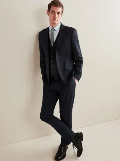 Navy Blue Slim Fit Essential Suit Jacket