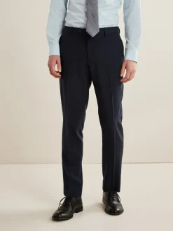 Navy Blue Slim Fit Essential Suit Trousers