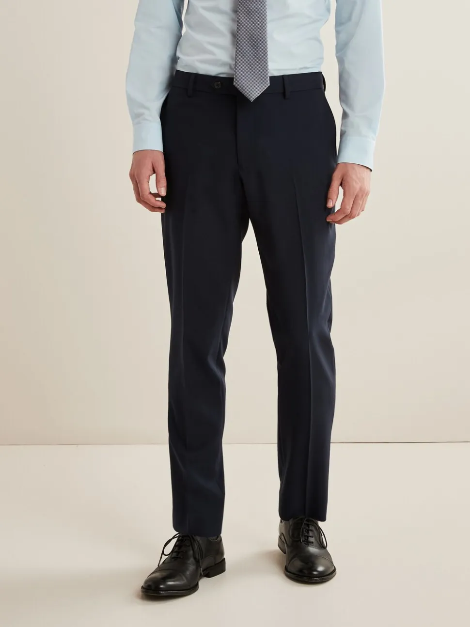 Navy Blue Slim Fit Essential Suit Trousers