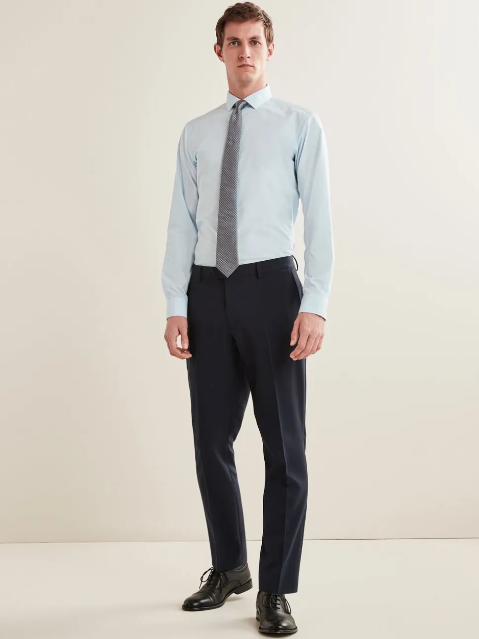Navy Blue Slim Fit Essential Suit Trousers