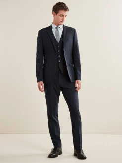 Navy Blue Slim Fit Essential Suit Trousers