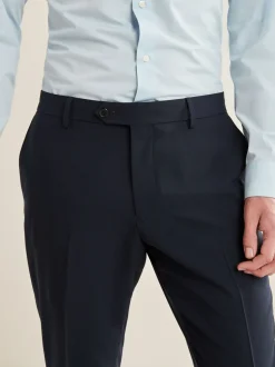 Navy Blue Slim Fit Essential Suit Trousers