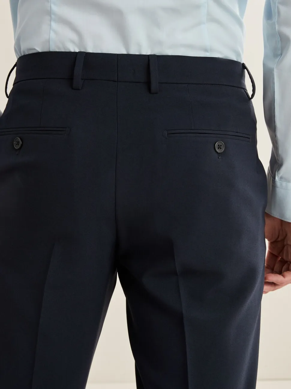 Navy Blue Slim Fit Essential Suit Trousers