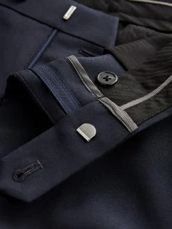 Navy Blue Slim Fit Essential Suit Trousers