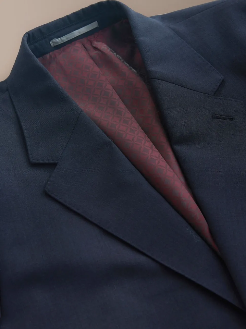 Navy Blue Slim Fit Signature Nova Fides 100% Italian Wool Suit Jacket