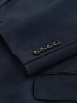 Navy Blue Slim Fit Signature Nova Fides 100% Italian Wool Suit Jacket