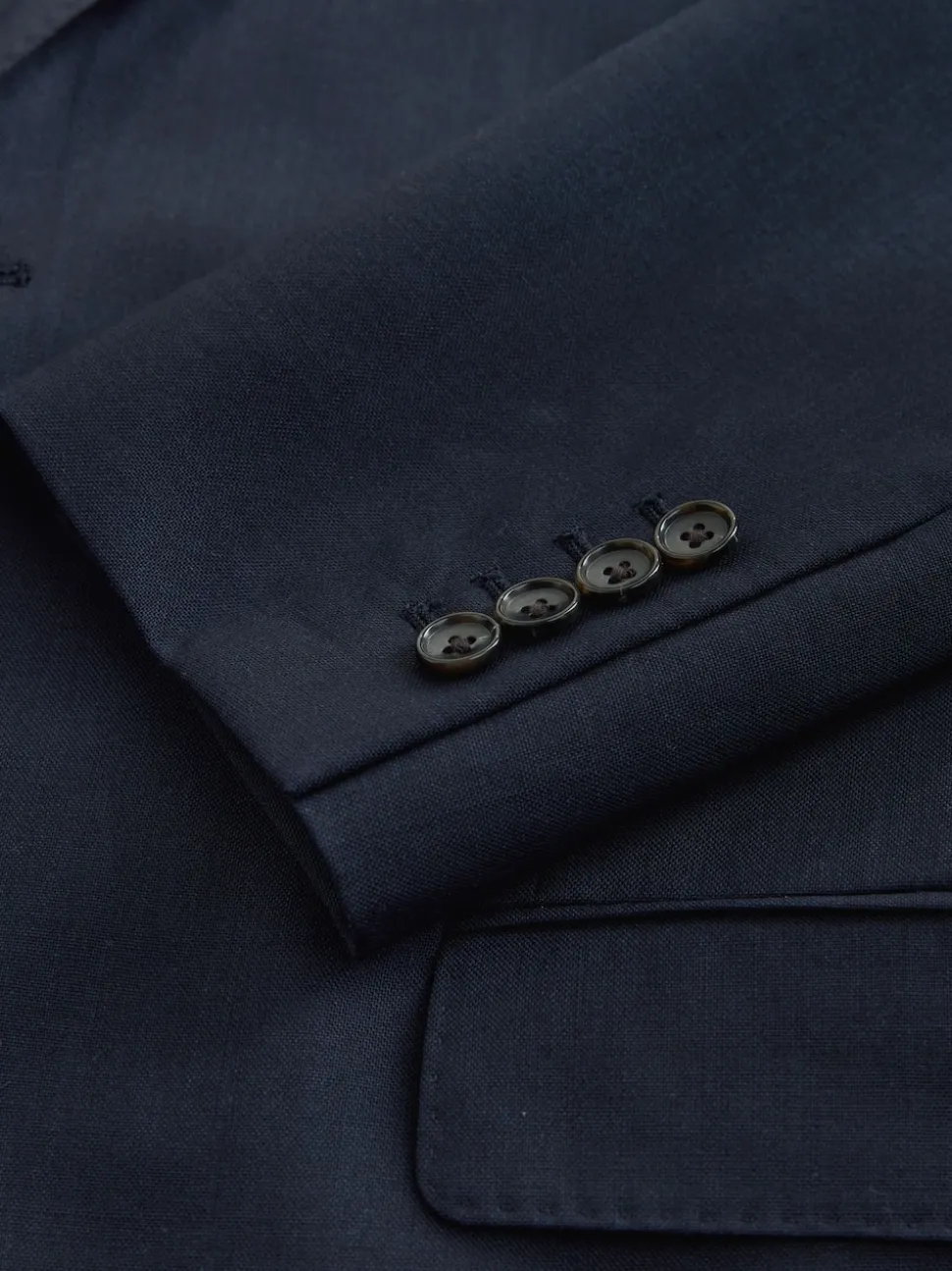 Navy Blue Slim Fit Signature Nova Fides 100% Italian Wool Suit Jacket