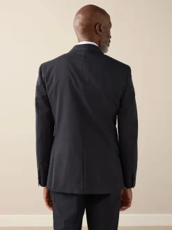 Navy Blue Slim Fit Signature Nova Fides 100% Italian Wool Suit Jacket