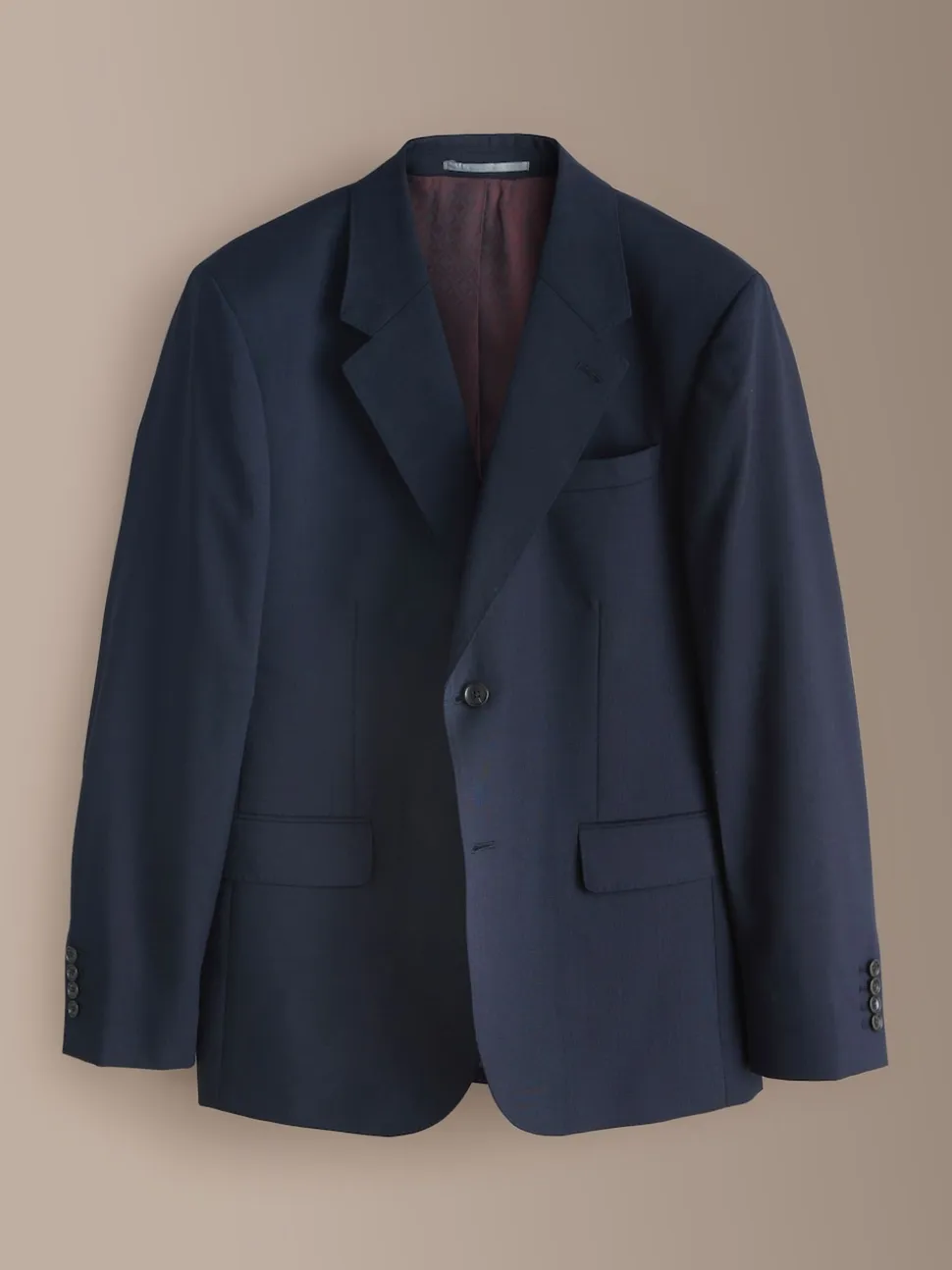 Navy Blue Slim Fit Signature Nova Fides 100% Italian Wool Suit Jacket