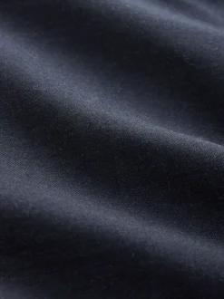 Navy Blue Slim Fit Signature 100% Wool Trousers With Motion Flex Waistband